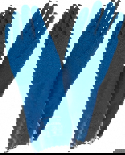 Series 62-401 Chemical Resistant Gloves: 43.00 Thick, Latex, Supported, General Purpose Chemical-Resistant